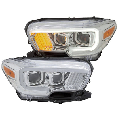 Anzo Chrome Plank Style Project Headlights - 2023-2016 Toyota Tacoma TRD Models  - ANZ111380