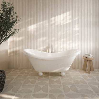 Swiss Madison Plaisir II 67" Freestanding Bathtub with Round Feet in Glossy White - SM-FB0702GW