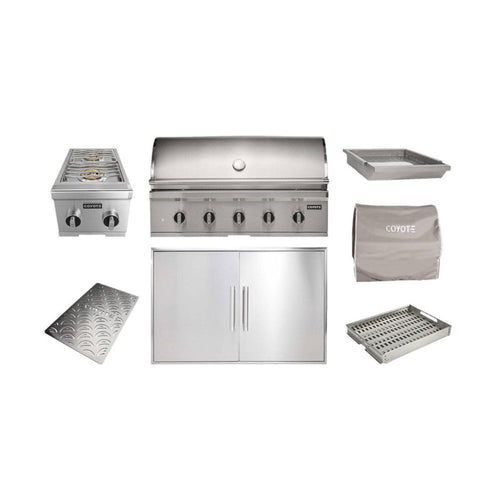 COYOTE 42" CL-SERIES GRILL PACKAGE W/ ACCESSORIES - C3CL42+C3