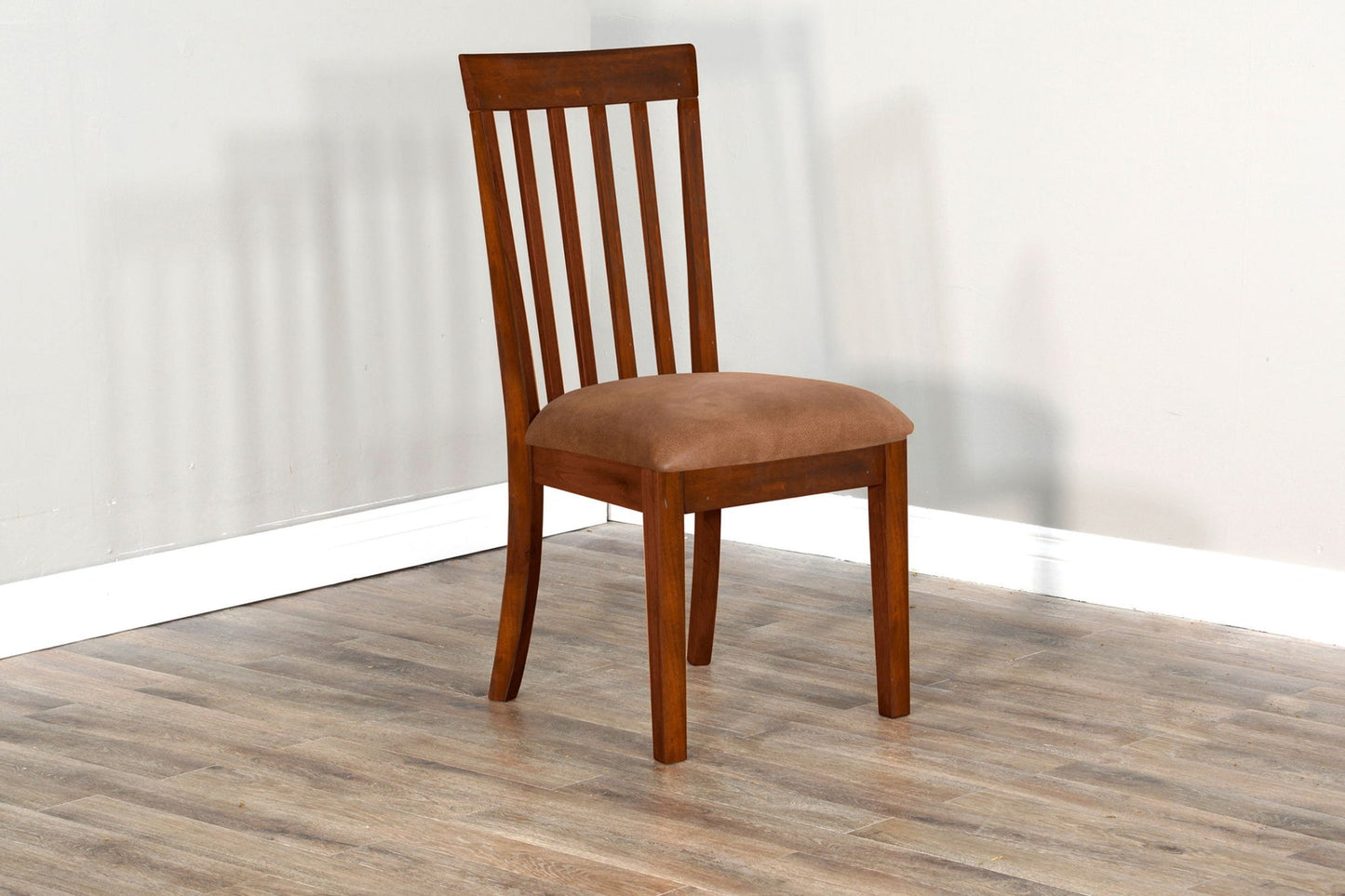 Sunny Designs Santa Fe - Cushioned Slatback Dining Chair (Set of 2) - Dark Chocolate - 1424DC2-CT
