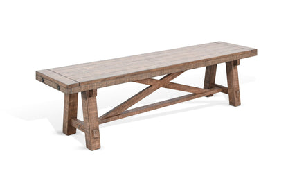 Sunny Designs Wood Dining Bench - Desert Rock - 1510DR