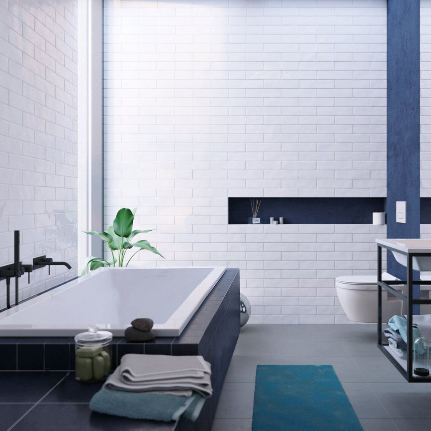 Swiss Madison Voltaire 60 x 36 Reversible Drain Soaking Drop-in Bathtub in Glossy White with Integrated Overflow, Drain Included - SM-DB0516GW