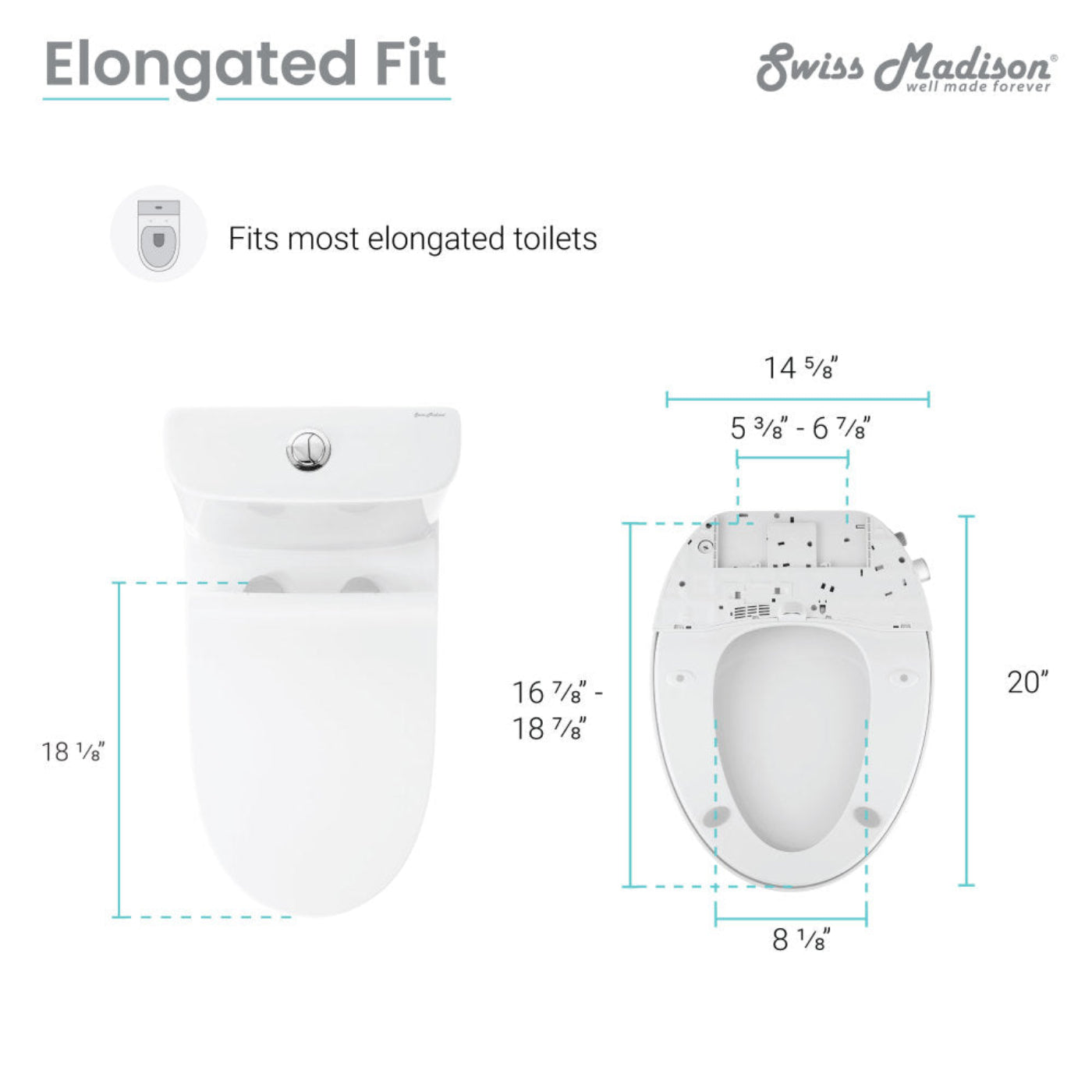 Swiss Madison Cascade Smart Toilet Seat Bidet - SM-STS21