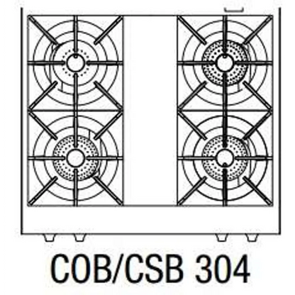 Capital 30" Connoisseurian Dual Fuel Range, 4 Open Burners - COB304N