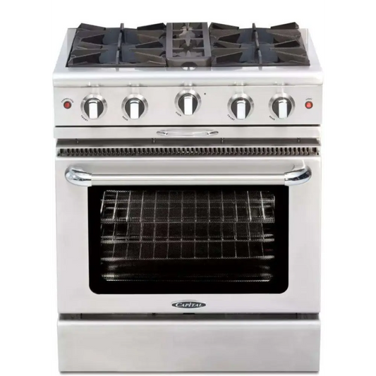 Capital 30" Culinarian Self Clean Gas Range, 4 Open Burners - CGSR304N