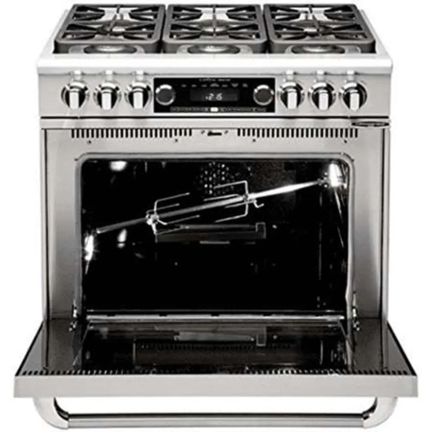 Capital 36" Connoisseurian Dual Fuel Range, 4 Open Burners, BBQ - COB362B2N