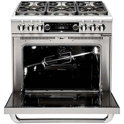 Capital 36" Connoisseurian Dual Fuel Range, 4 Open Burners, BBQ - COB362B2N