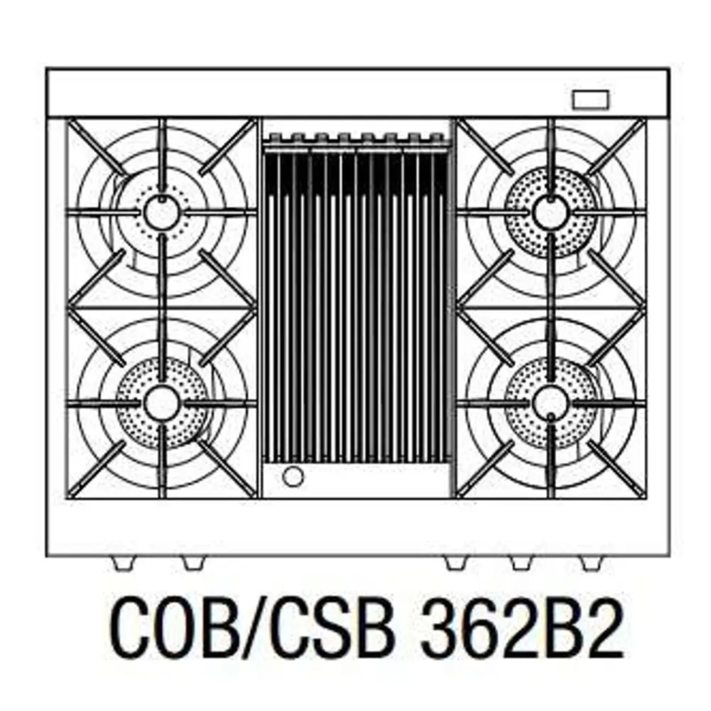 Capital 36" Connoisseurian Dual Fuel Range, 4 Open Burners, BBQ - COB362B2N