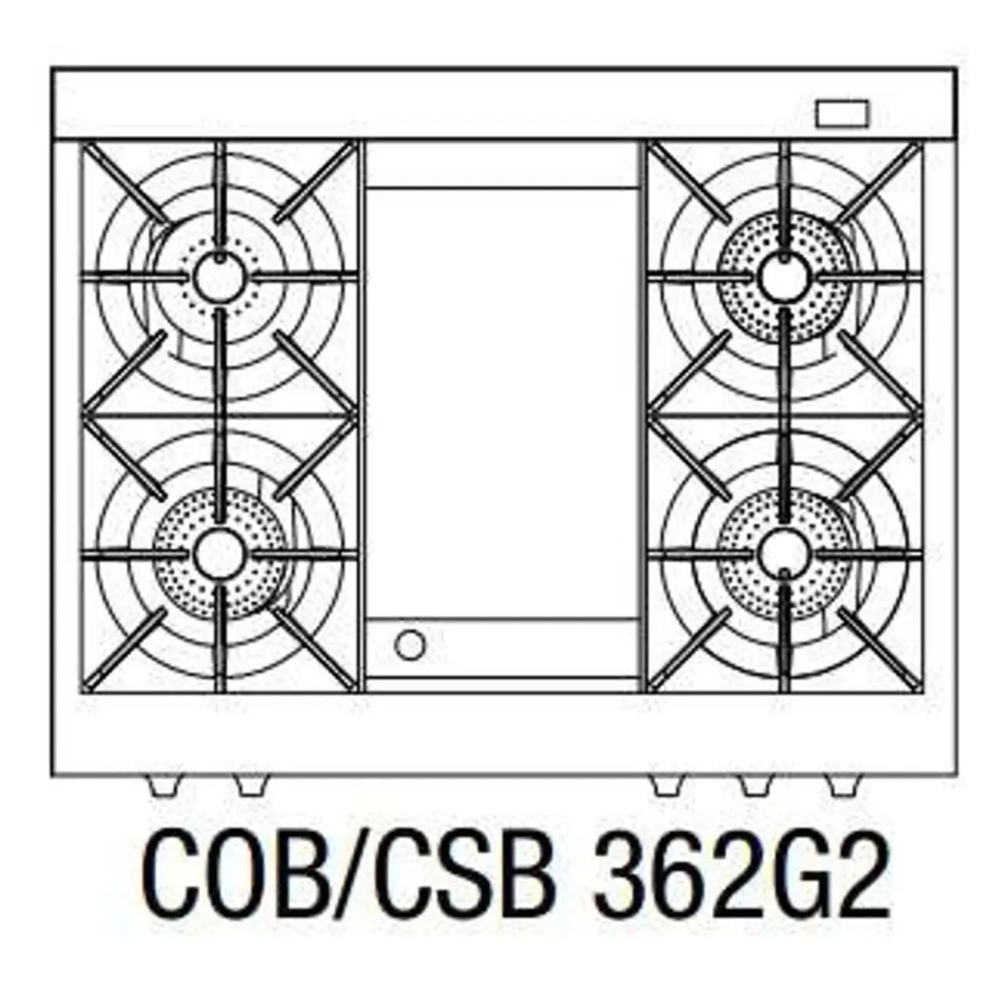 Capital 36" Connoisseurian Dual Fuel Range, 4 Open Burners, Griddle - COB362G2N