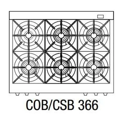 Capital 36" Connoisseurian Dual Fuel Range, 6 Open Burners - COB366N