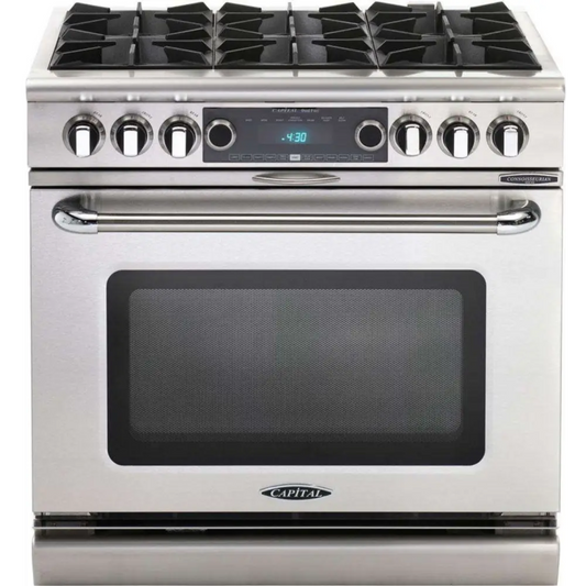 Capital 36" Connoisseurian Dual Fuel Range, 6 Open Burners - COB366N