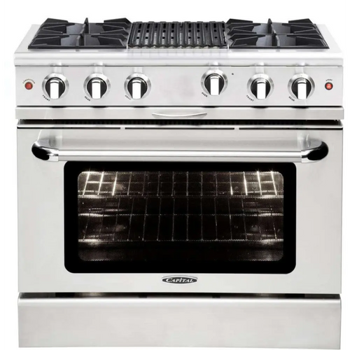Capital 36" Culinarian Gas Range, 4 Open Burners, BBQ - MCOR364BN