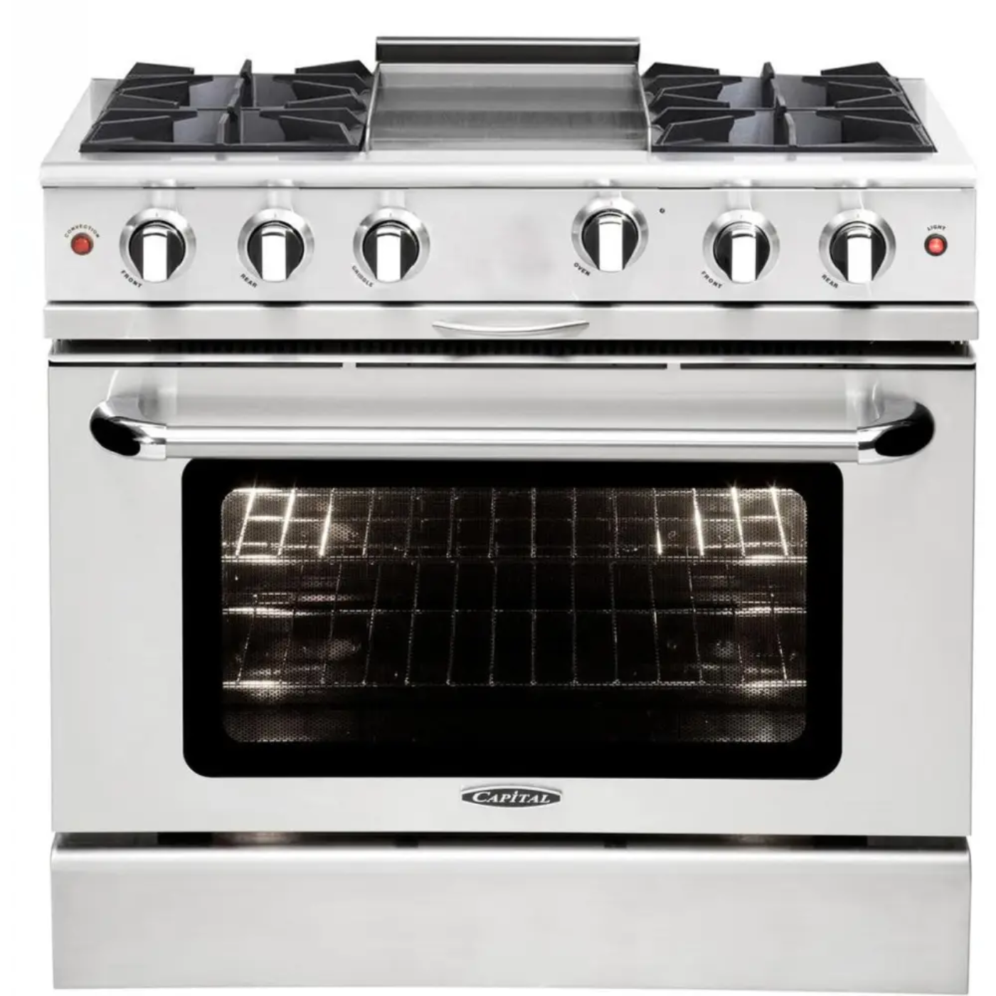 Capital 36" Culinarian Gas Range, 4 Open Burners, Griddle - MCOR364GN