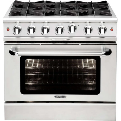 Capital 36" Culinarian Gas Range, 6 Open Burners - MCOR366N