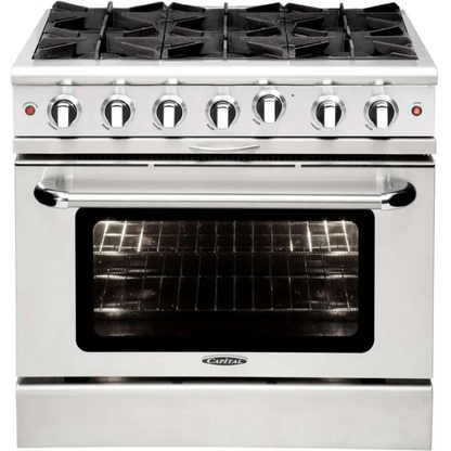 Capital 36" Culinarian Gas Range, 6 Open Burners - MCOR366N