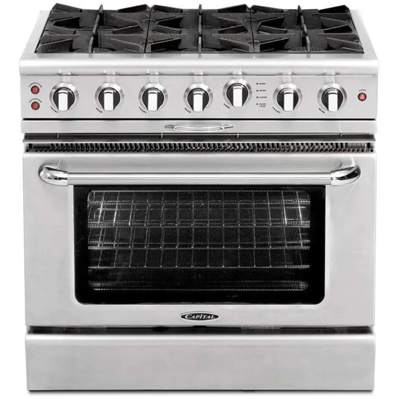 Capital 36" Culinarian Self Clean Gas Range, 6 Open Burners - CGSR366N