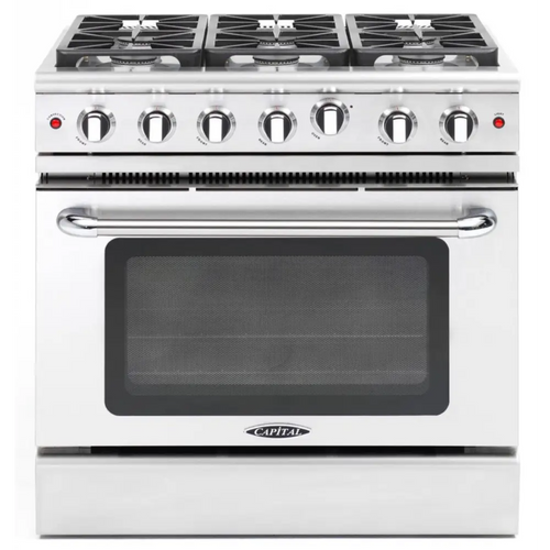 Capital 36" Precision Gas Range, 6 Sealed Burners - MCR366N