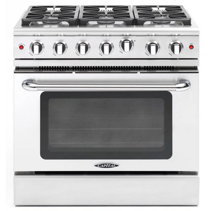 Capital 36" Precision Gas Range, 6 Sealed Burners - MCR366N
