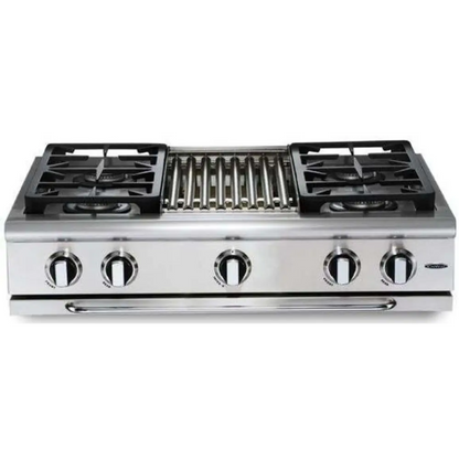 Capital 36" Precision Gas Rangetop, 4 Sealed Burners, Griddle - GRT364GN