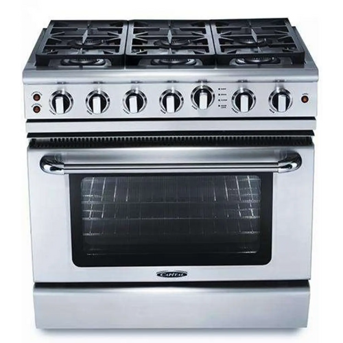 Capital 36" Precision Self Clean Gas Range, 6 Sealed Burners - GSCR366N