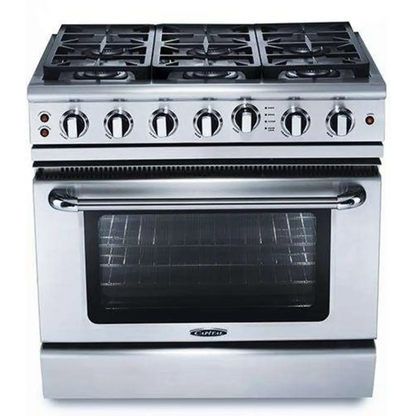 Capital 36" Precision Self Clean Gas Range, 6 Sealed Burners - GSCR366N