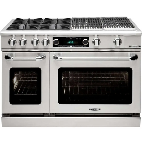 Capital 48" Connoisseurian Dual Fuel Range, 4 Open Burners, BBQ - COB484BBN