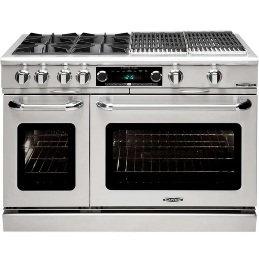Capital 48" Connoisseurian Dual Fuel Range, 4 Open Burners, BBQ - COB484BBN