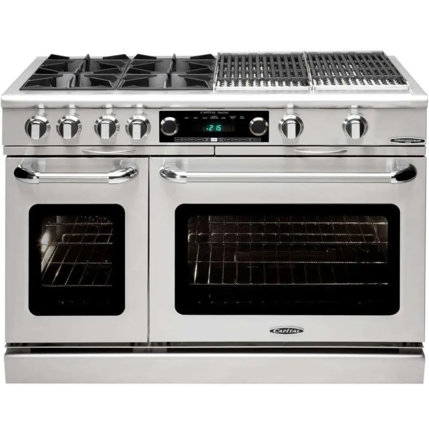 Capital 48" Connoisseurian Dual Fuel Range, 4 Open Burners, BBQ - COB484BBN