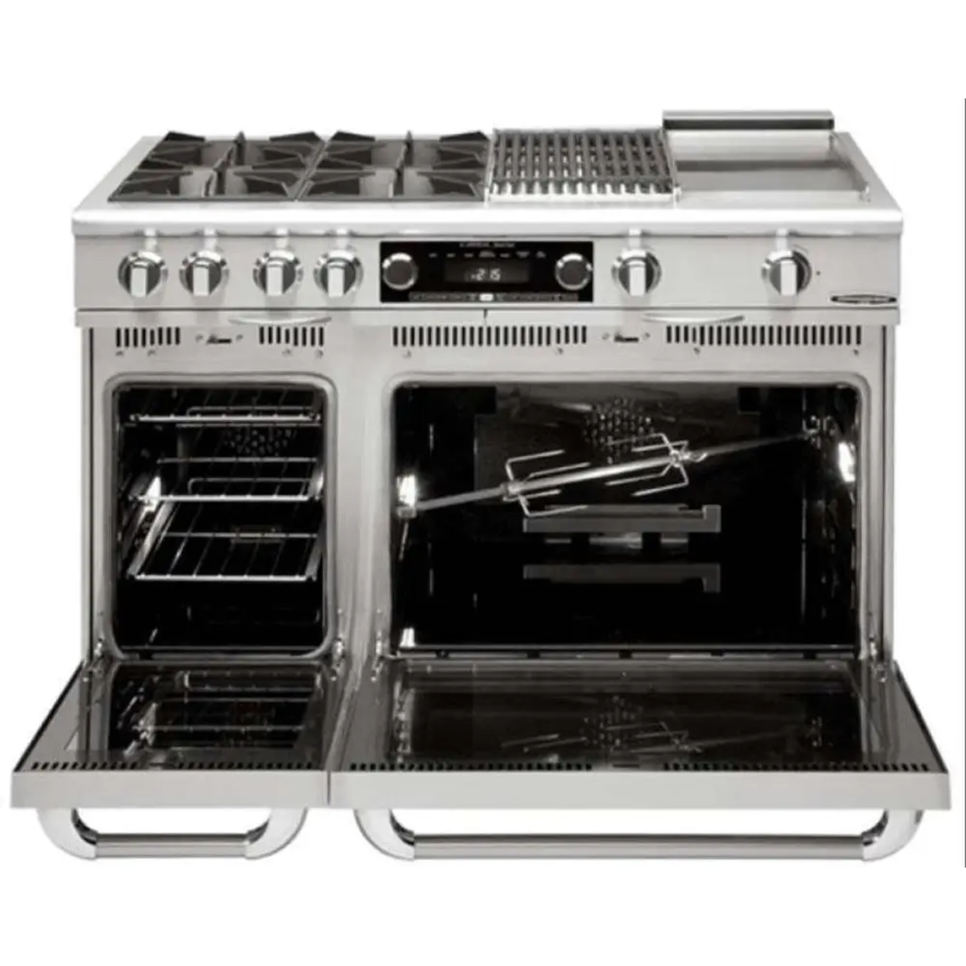Capital 48" Connoisseurian Dual Fuel Range, 4 Open Burners, BBQ, Griddle - COB484BGN