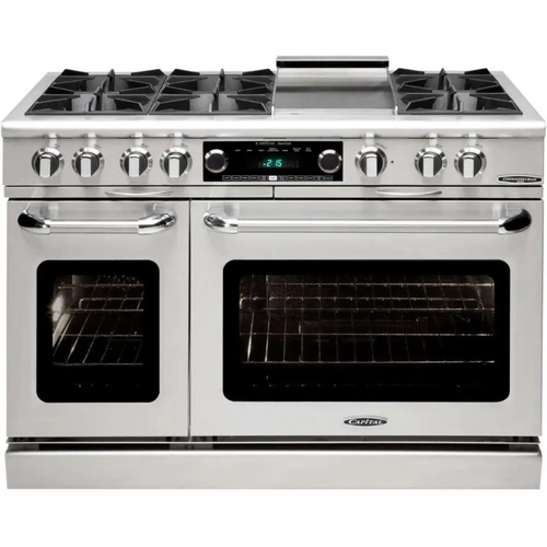 Capital 48" Connoisseurian Dual Fuel Range, 6 Open Burners, Griddle - COB484G2N