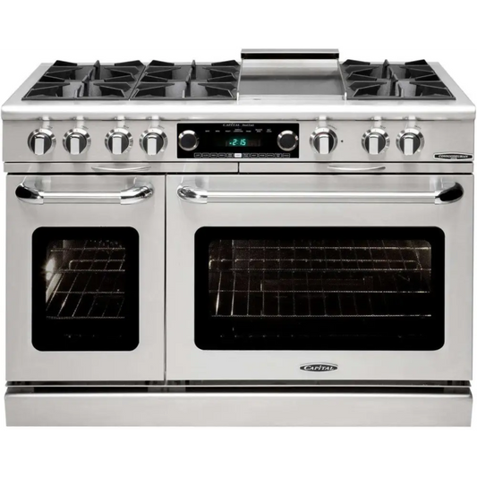 Capital 48" Connoisseurian Dual Fuel Range, 6 Open Burners, Griddle - COB484G2N