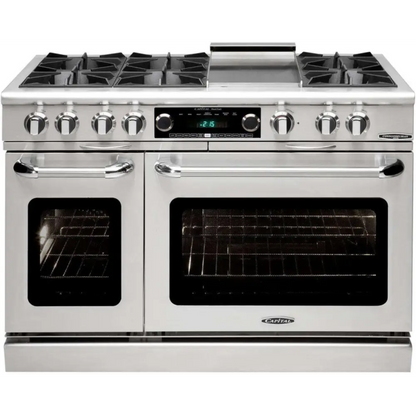 Capital 48" Connoisseurian Dual Fuel Range, 6 Open Burners, Griddle - COB484G2N