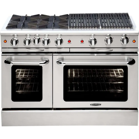 Capital 48" Culinarian Gas Range, 4 Open Burners, BBQ - MCOR484BBN