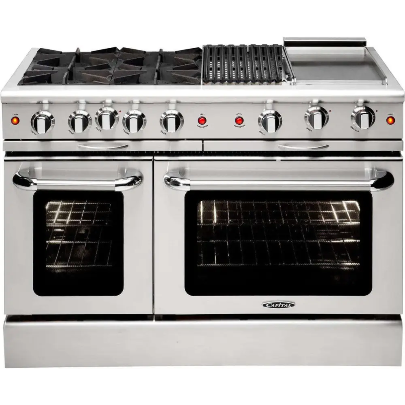 Capital 48" Culinarian Gas Range, 4 Open Burners, BBQ, Griddle - MCOR484BGN