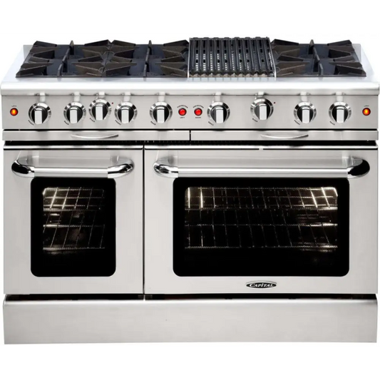 Capital 48" Culinarian Gas Range, 6 Open Burners, BBQ - MCOR486BN