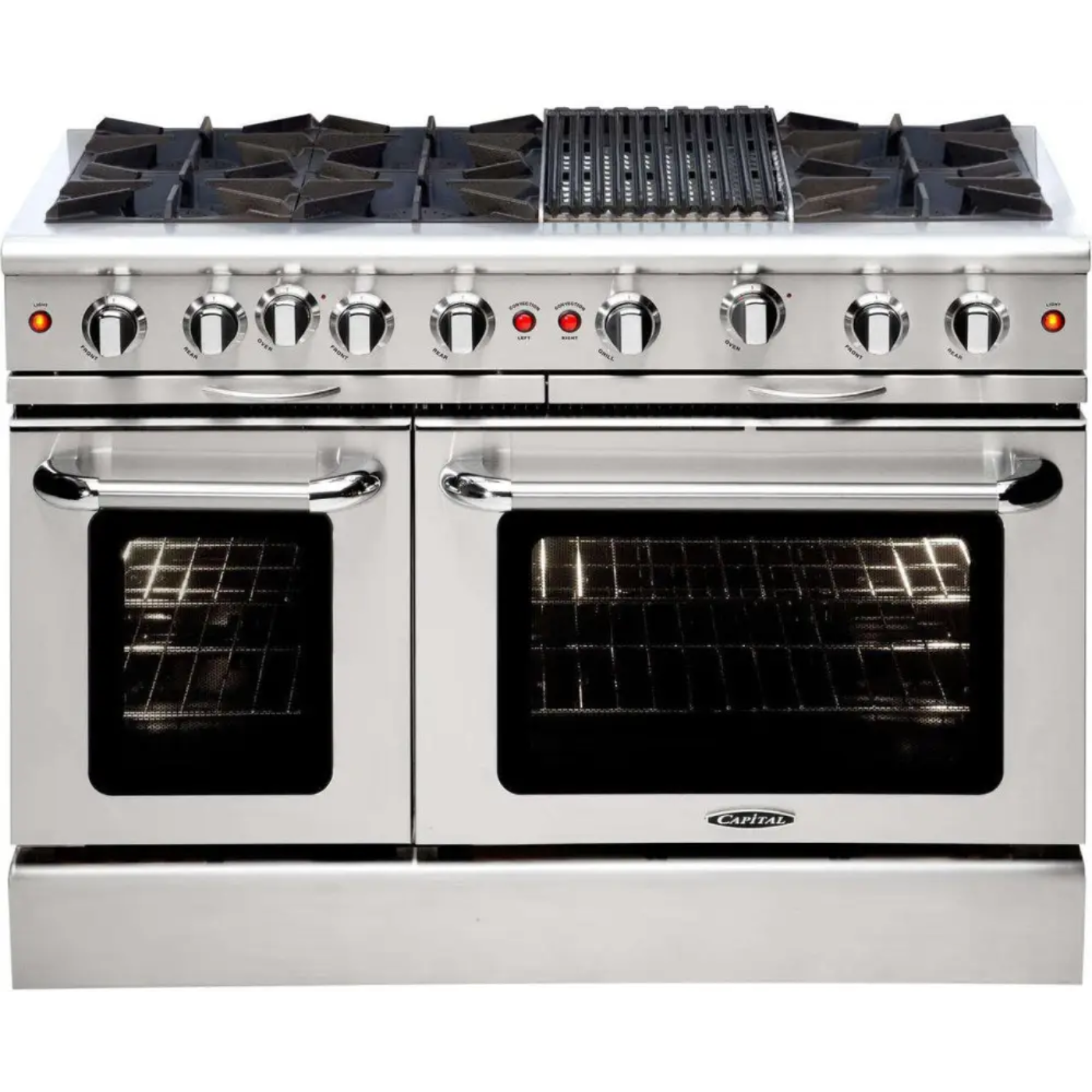 Capital 48" Culinarian Gas Range, 6 Open Burners, BBQ - MCOR486BN