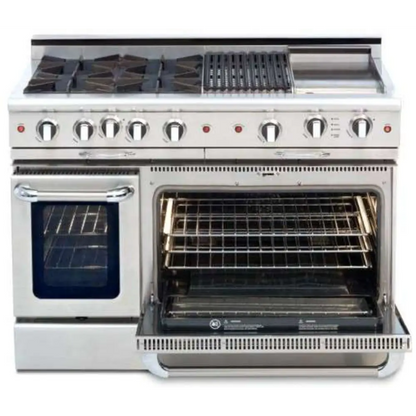 Capital 48" Culinarian Gas Range, 6 Open Burners, Griddle - MCOR486GN