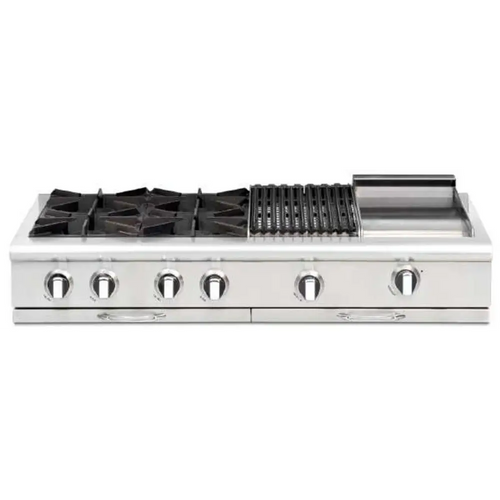 Capital 48" Culinarian Gas Rangetop, 4 Open Burners, BBQ, Griddle