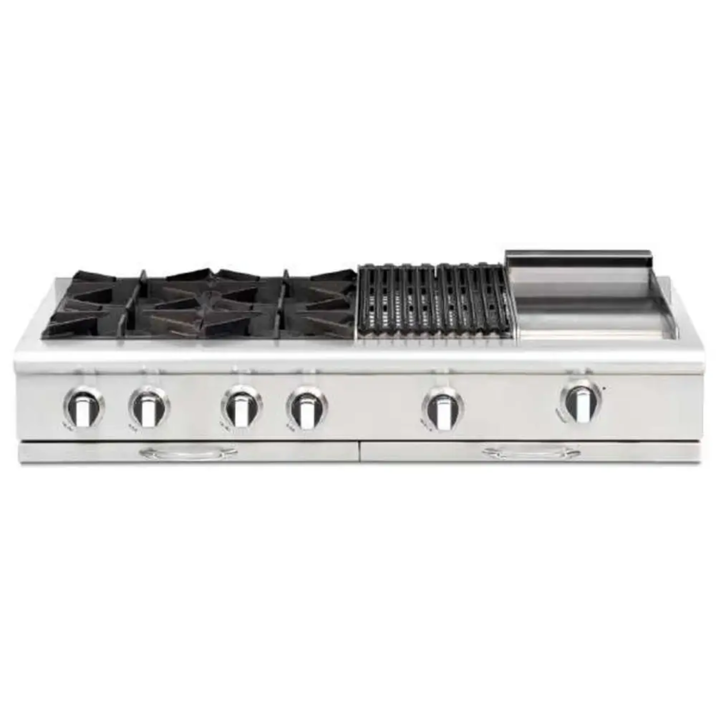 Capital 48" Culinarian Gas Rangetop, 4 Open Burners, Griddle - CGRT484GGN