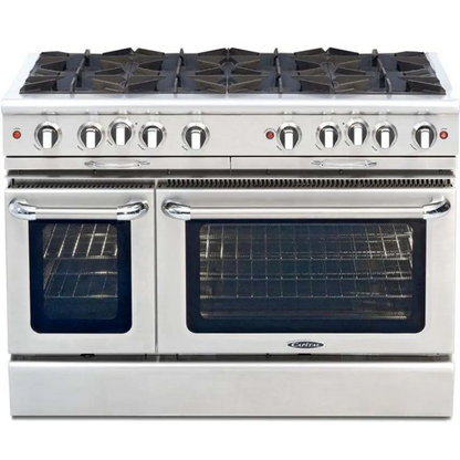Capital 48" Culinarian Self Clean Gas Range, 8 Open Burners - CGSR488N