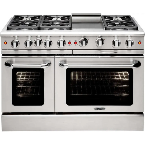 Capital 48" Precision Gas Range, 6 Sealed Burners, Thermo-Griddle - MCR486GN