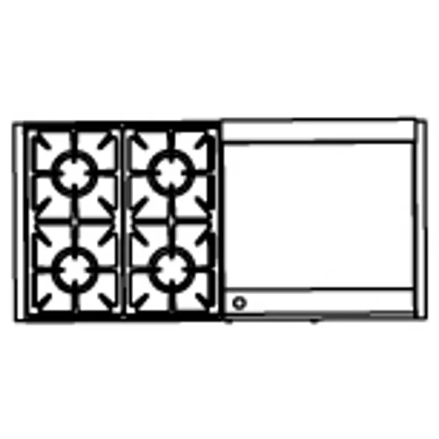 Capital 48" Precision Self Clean Gas Range, 4 Sealed Burners, Griddle - GSCR484GN