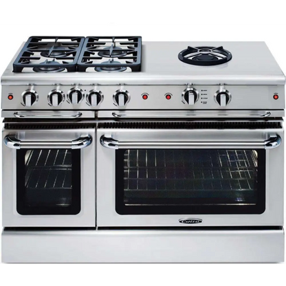 Capital 48" Precision Self Clean Gas Range, 4 Sealed Burners, Power Wok - GSCR484WN