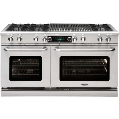 Capital 60" Connoisseurian Dual Fuel Range, 6 Open Burners, BBQ - COB604BB2N