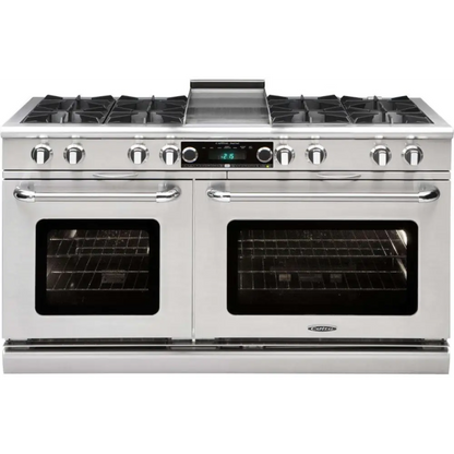 Capital 60" Connoisseurian Dual Fuel Range, 8 Open Burners, Griddle - COB604G4N
