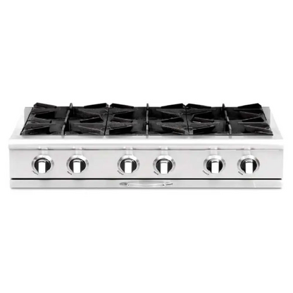 Capital 60" Culinarian Gas Rangetop, 6 Open Burners, BBQ, Griddle - CGRT604BG2N