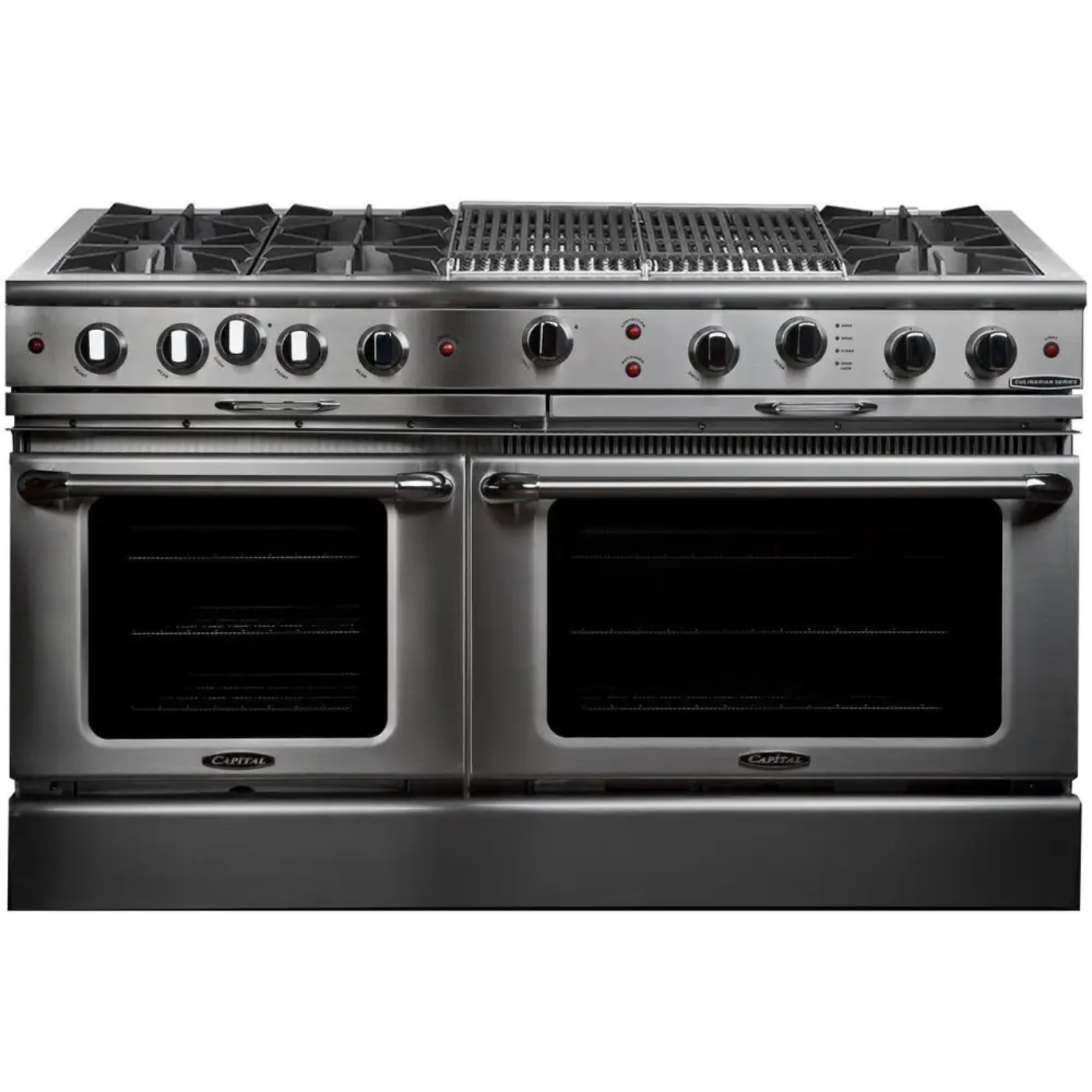 Capital 60" Culinarian Self Clean Gas Range, 6 Open Burners, BBQ - CGSR604BB2N