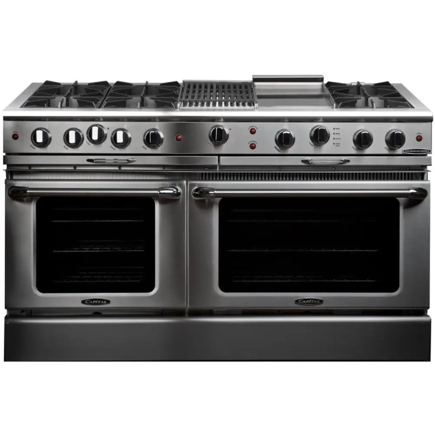 Capital 60" Culinarian Self Clean Gas Range, 6 Open Burners, BBQ, Griddle - CGSR604BG2N