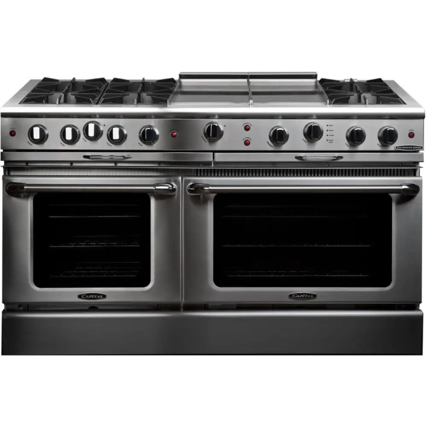 Capital 60" Culinarian Self Clean Gas Range, 6 Open Burners, Griddle - CGSR604GG2N