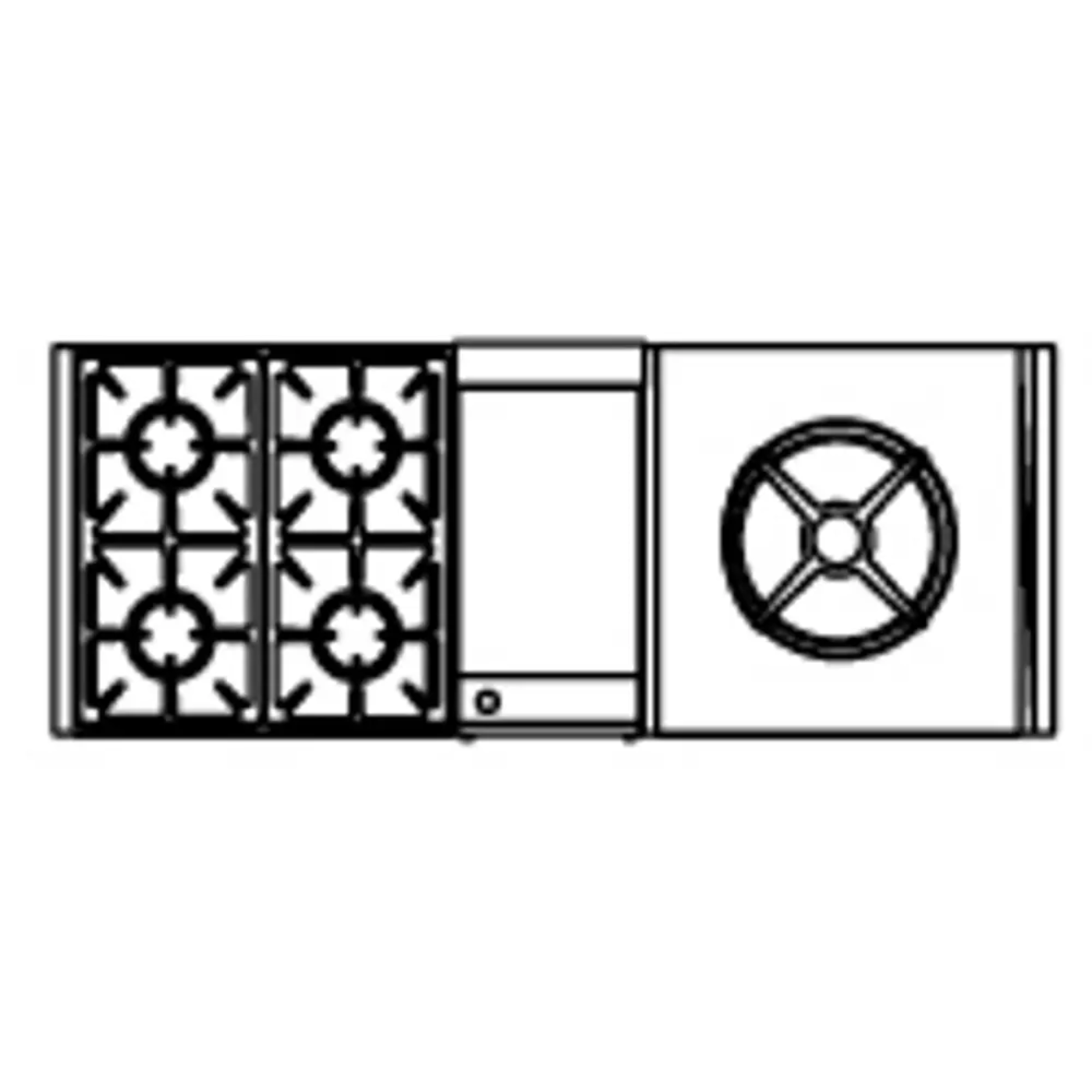 Capital 60" Precision Self Clean Gas Range, 4 Sealed Burners, Griddle, Power Wok - GSCR604GWN